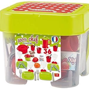 Jouets Ecoiffier 2640 Sac dînette garni 100 Chef 35 pièces