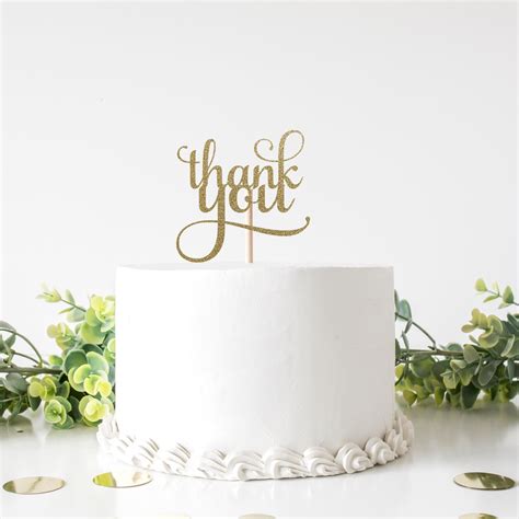 Thank You Svg Thank You Cake Topper Cut File Instant Etsy Uk