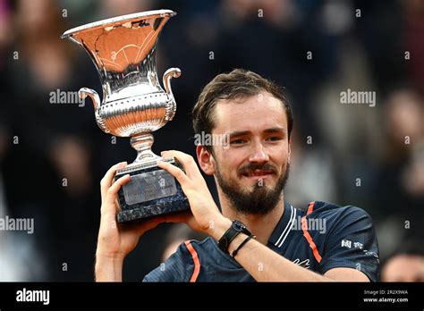 Rome Italy 21st May 2023 Daniil Medvedev Of Russia Poses With The