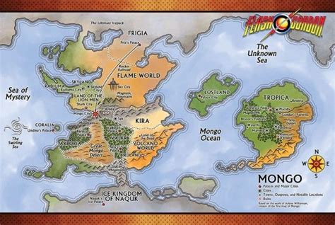 Flash Gordon™ Poster Map of Mongo | Pinnacle Entertainment Group