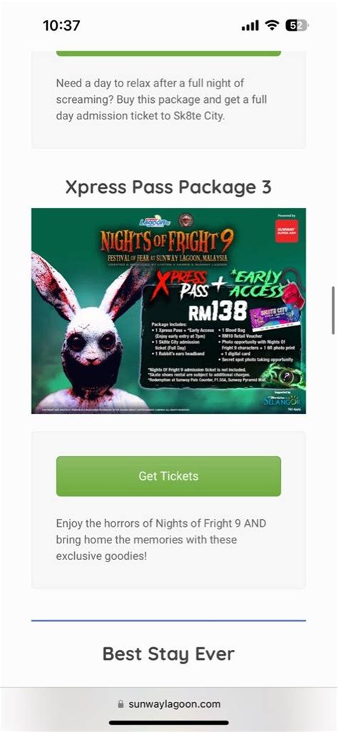 Sunway Lagoon Nights Of Fright Admission Ticket Express Pass Tickets