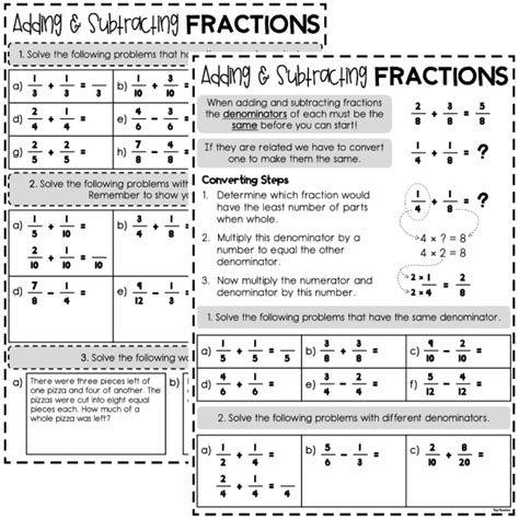 Adding Subtracting Fractions Worksheets Worksheets Library