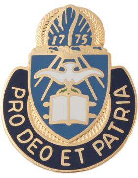 Regimental Crest Chaplain Pro Deo Et Patria