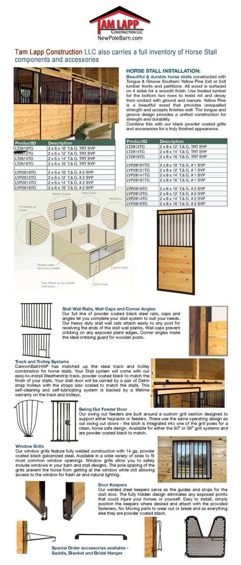 Pole Barn Horse Stalls - Tam Lapp Construction, LLC