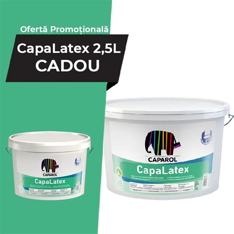 Vopsea Lavabila Interior Caparol CapaLatex Alb 15 L Cadou 2 5 L