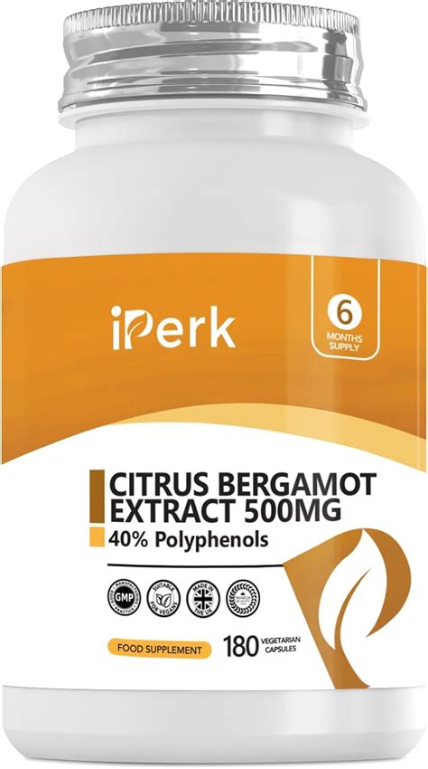 Citrus Bergamot Extract 500mg 180 Vegetarian Capsules 40