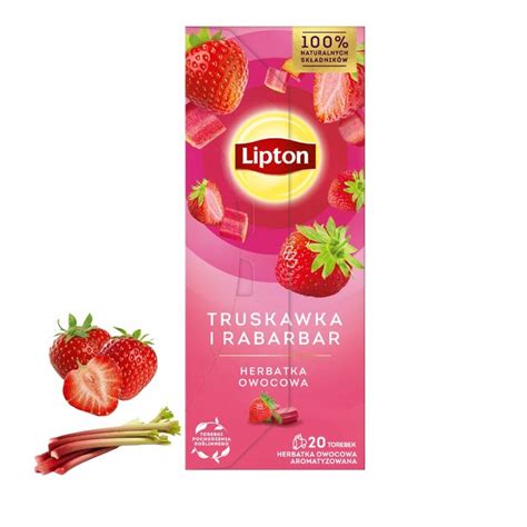 Herbata Lipton Owocowa Z Aromatem Truskawki I Rabarbaru Torebek X