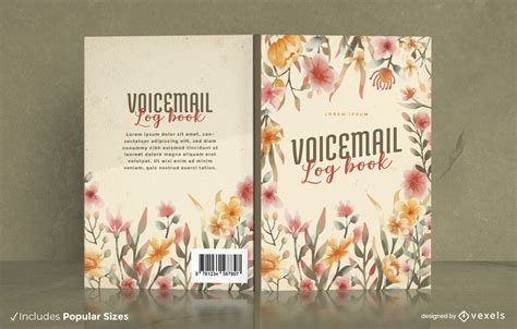 Voicemail Log Book Cover Design Vector Download