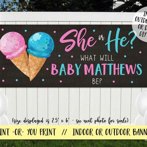 Whats The Scoop Gender Reveal Invitation Ice Cream Girl Etsy