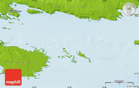 Physical Map of Rankin Inlet