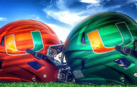 Miami Hurricanes Give Closer Look At Funky New Helmets – SportsLogos ...