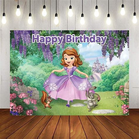 Buy Dawei Sofia The First Backdrop Birthday Party Background Supplies