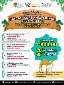 Jom Sertai Korban 2024 Universiti Kebangsaan Malaysia Pusat Islam