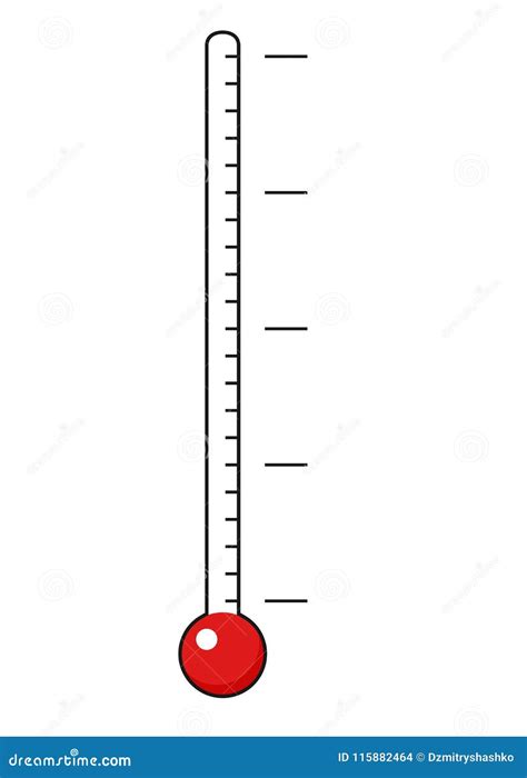 Fundraising Thermometer Template Stock Vector Illustration Of Blank