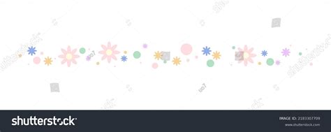 Cartoon Decorative Border Floral Pattern Divider Stock Vector (Royalty Free) 2183307709 ...