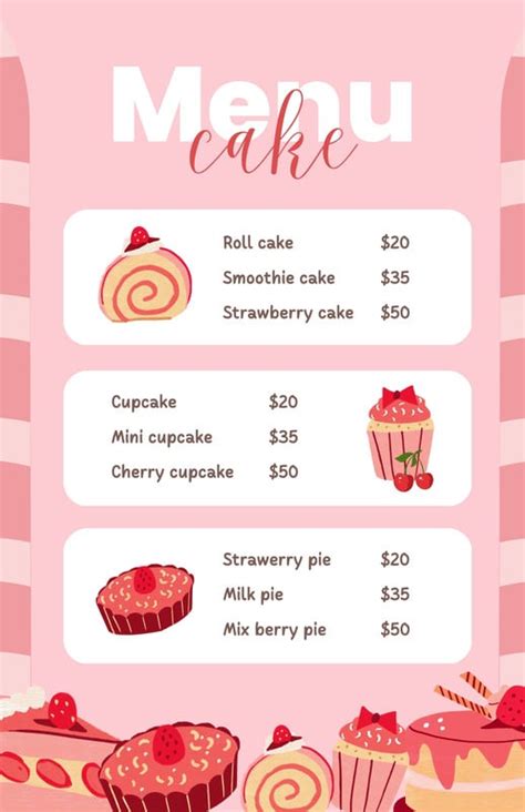 Free And Customizable Delectable Bakery Menu Templates Canva