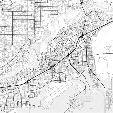 Nice Bright Vector Map Of Rancho Cordova California United States