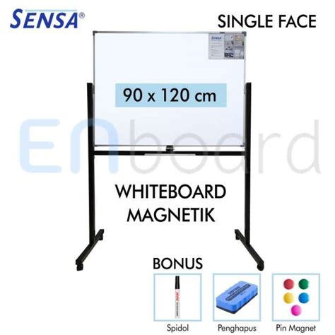 Promo Papan Tulis Whiteboard Standing Magnet Single Face Sensa 90 X 120