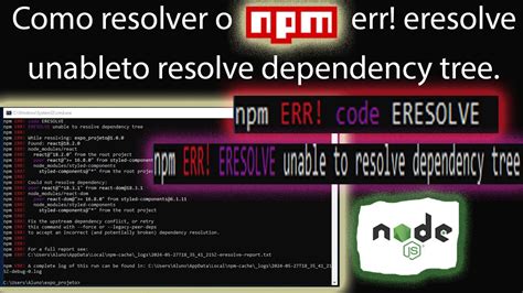 Como Resolver O Erro Npm Err Eresolve Unable To Resolve Dependency