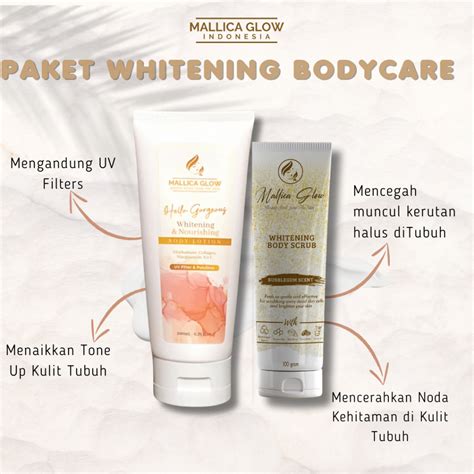 Jual Mallica Glow Paket Body Care Lotion Dan Scrub In Paket Pemutih