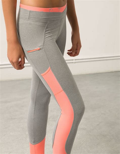 Legging long Bershka Sport avec mesh et taille élastique Sport Start