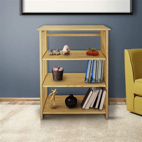 Soho Manhattan 4 Shelf Folding Bookcase 26 Wide Natural