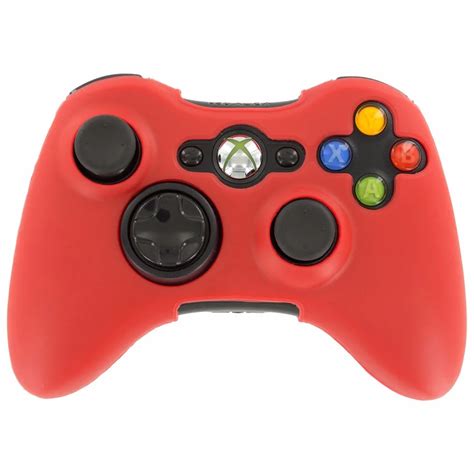 red color Soft Silicone Skin Grip Protective case Cover for Xbox 360 ...