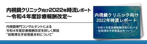 内視鏡クリニック向け2022年時流レポート~令和4年度診療報酬改定~｜船井総合研究所