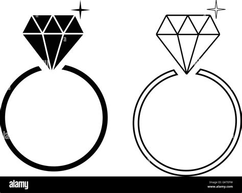 Diamond Engagement Ring Stock Vector Image And Art Alamy