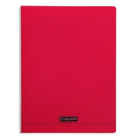 Cahier piqué 8000 POLYPRO rouge 21x29 7cm 192p séyès 90g Cdiscount