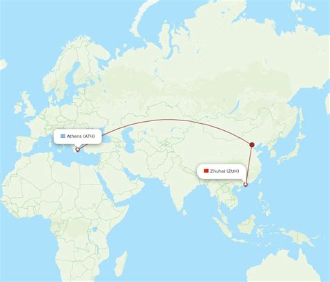 All Flight Routes From Athens To Zhuhai Ath To Zuh Flight Routes