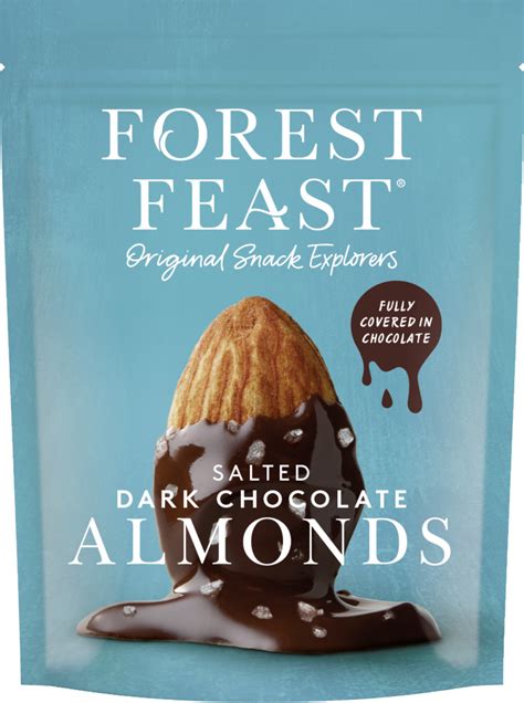 FOREST FEAST Salted Dark Chocolate Almonds 120g Holleys Fine Foods