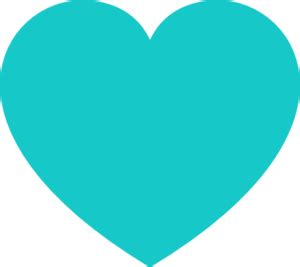 Teal Heart Clip Art at Clker.com - vector clip art online, royalty free ...