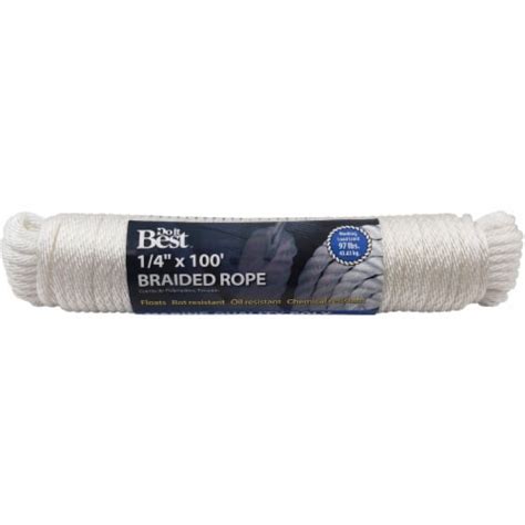 Do It Best 1 4 In X 100 Ft White Solid Braided Polypropylene Packaged