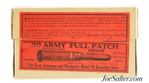 Full And Sealed Winchester Army Full Patch Ammo Krag And Model