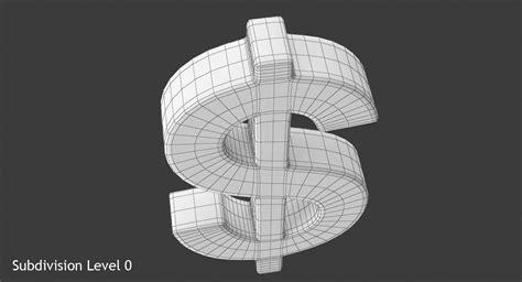 Dollar Sign 3d Model By Hdpoly