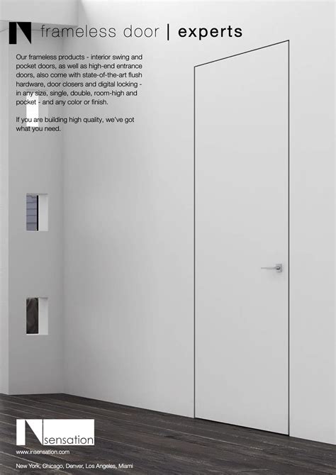 Frameless Door Experts INSENSATION DOORS NEW YORK LOS ANGELES