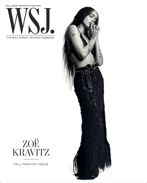 Zoë Kravitz Covers Wsj Magazine Fall 2022 By Campbell Addy Fashionotography