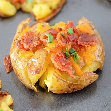 Bacon Cheddar Smashed Potatoes Kitchen Fun With My 3 Sons