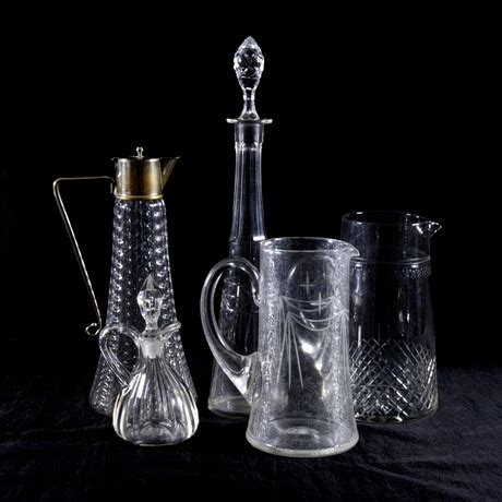 Karaffer Samt Tillbringare St Glas Tal Glas Vrigt Auctionet