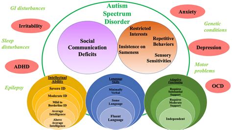 Overlap between categories and dimensions for core ASD symptoms and ...