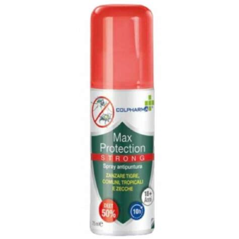 Spray Repellente Per Zanzare E Zecche Colpharma Max Protection Strong