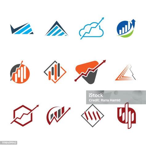 Ilustración De Colección De Logotipos Contables Y Financieros Conjunto