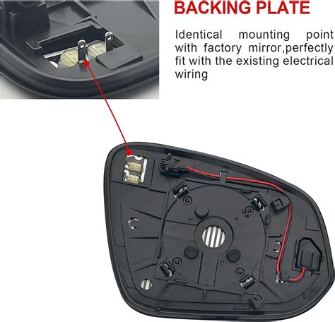 Espejo Calefactable Para El Lado Del Conductor Compatible Con Toyota