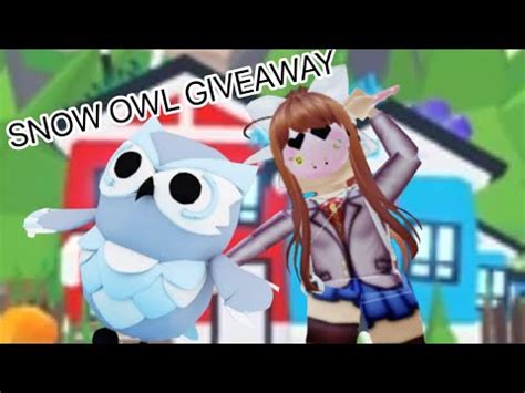 Adopt Me Snow Owl Giveaway Youtube