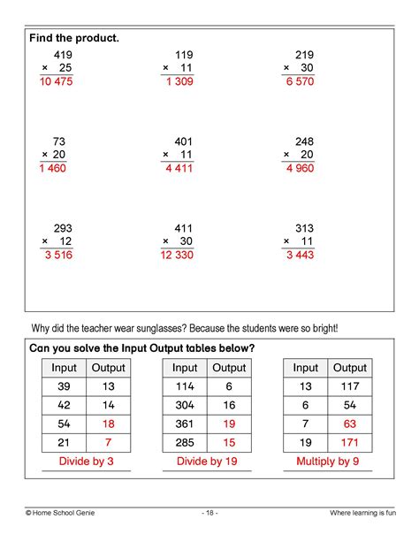 Grade Full Year Math Revision Teacha