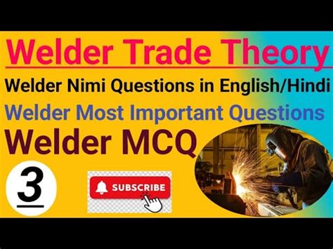 Part 3 Iti Welder Trade Theory MCQ Iti Welder Trade Theory Questions