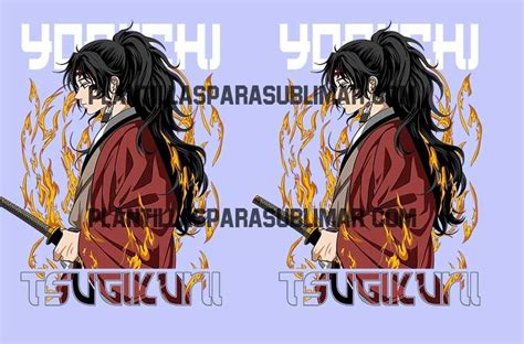 Yoriichi Tsugikuni Vector Kimetsu No Yaiba Plantillas Para Sublimar