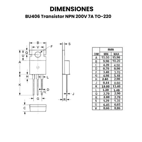 Bu406 Transistor Npn 200v 7a To 220 Unit Electronics