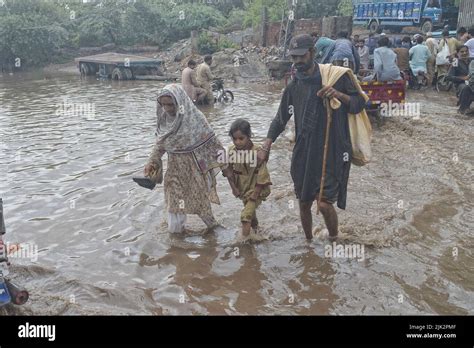 Lahore Punjab Pakistan 21st July 2022 Pakistani People Wade